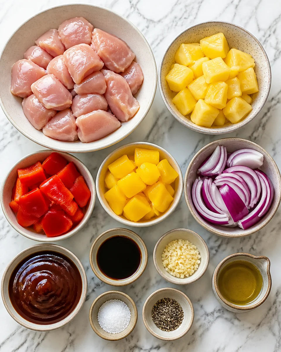 Hawaiian BBQ Chicken Foil Packets with Pineapple