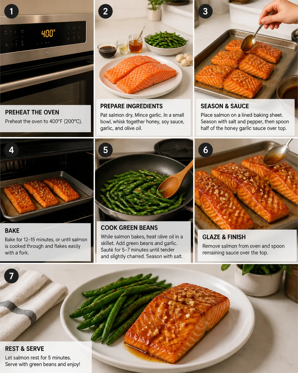 Honey Garlic Salmon Sheet Pan with Green Beans
