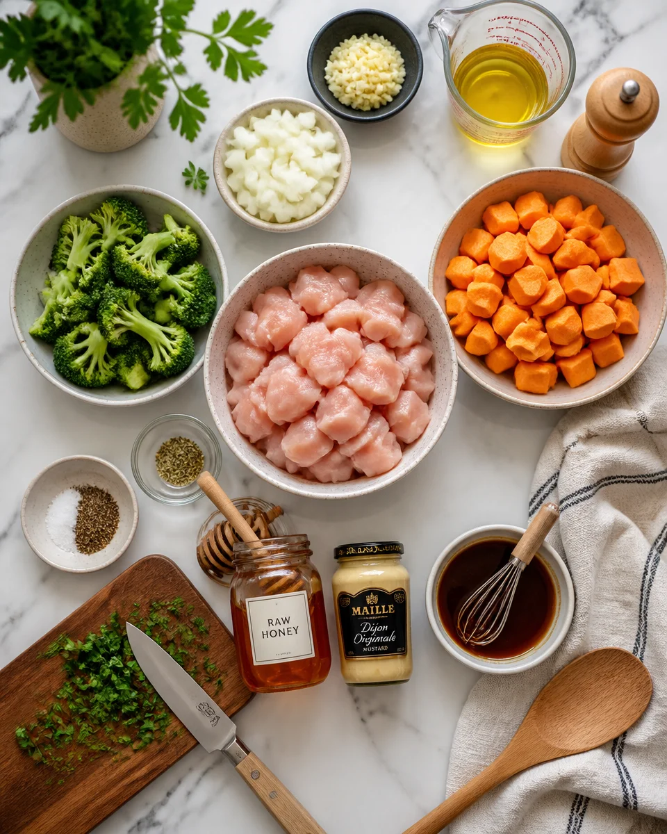 Honey Mustard Chicken and Sweet Potato Foil Packets