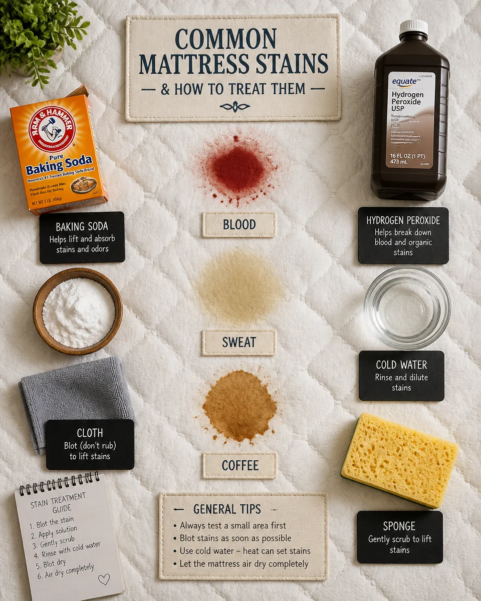 How To Remove Mattress Stains With Simple Household Hacks