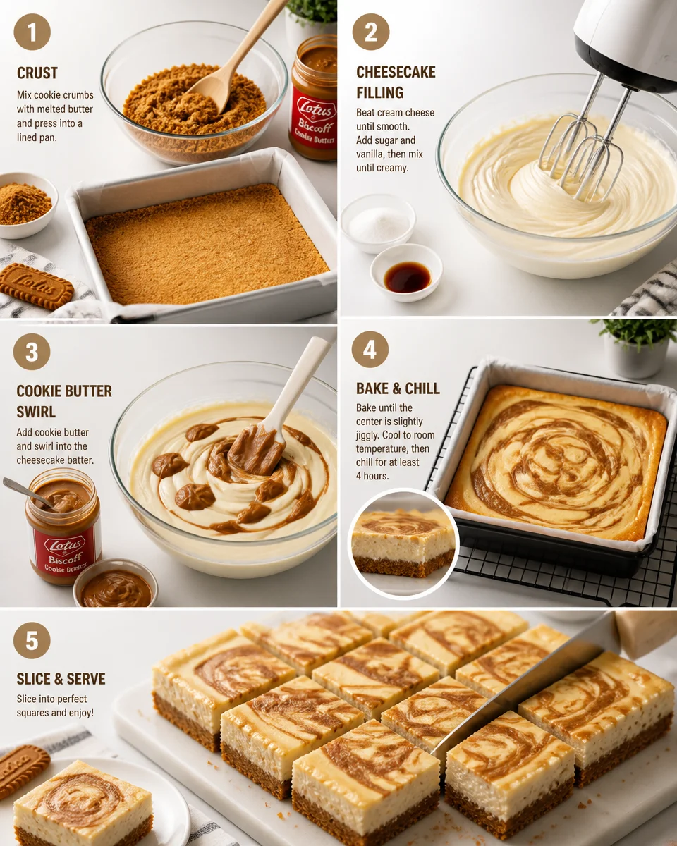 iscoff Lotus Cookie Butter Cheesecake Bars