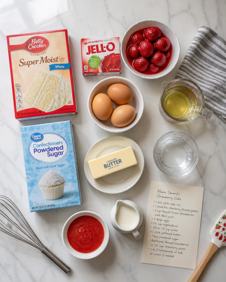 Mama Seward's Famous Strawberry Cake Recipe