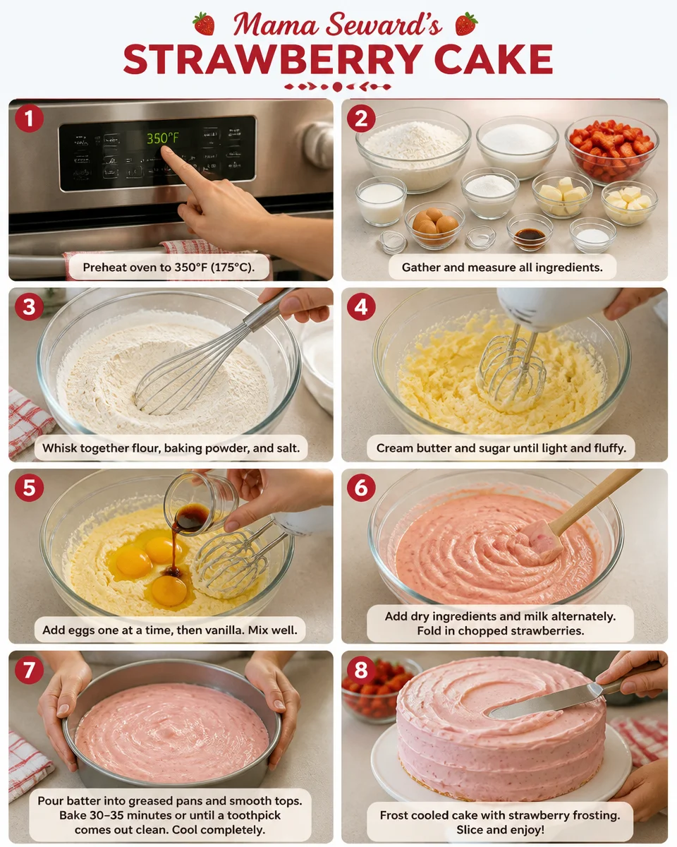 Mama Seward's Famous Strawberry Cake Recipe