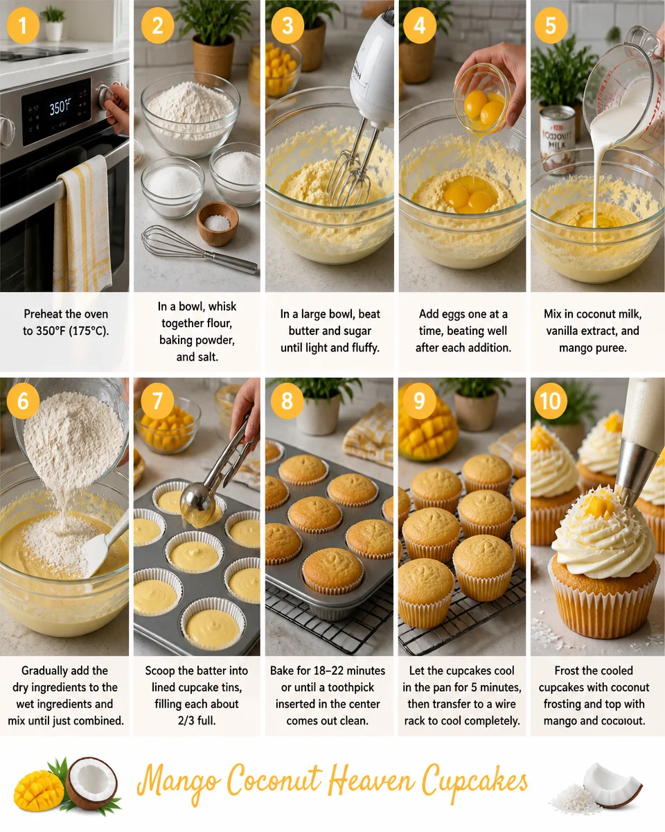 Mango Coconut Heaven Cupcakes