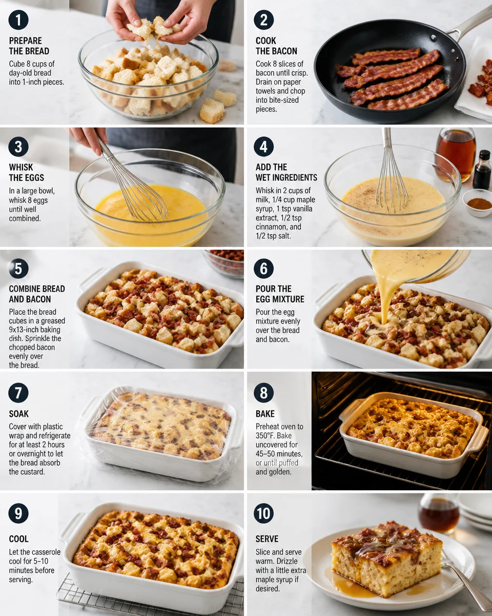 Maple Bacon and Egg Breakfast Casserole
