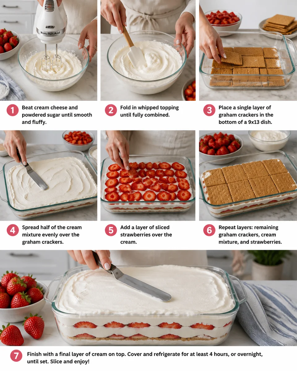 No-Bake Strawberry Icebox Cake