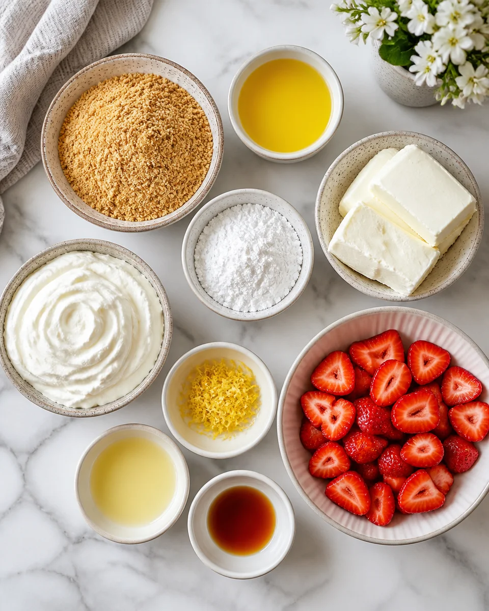 No-Bake Strawberry Lemon Cheesecake Cups