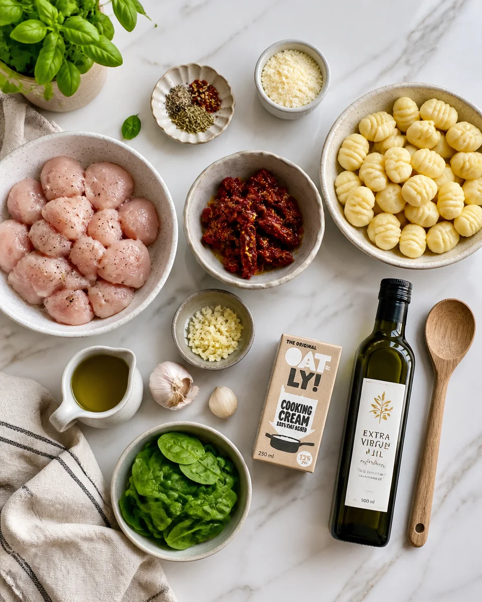One Pan Creamy Sun-Dried Tomato Chicken Gnocchi