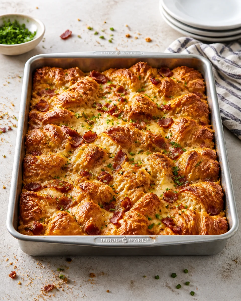 Overnight Croissant Breakfast Bake