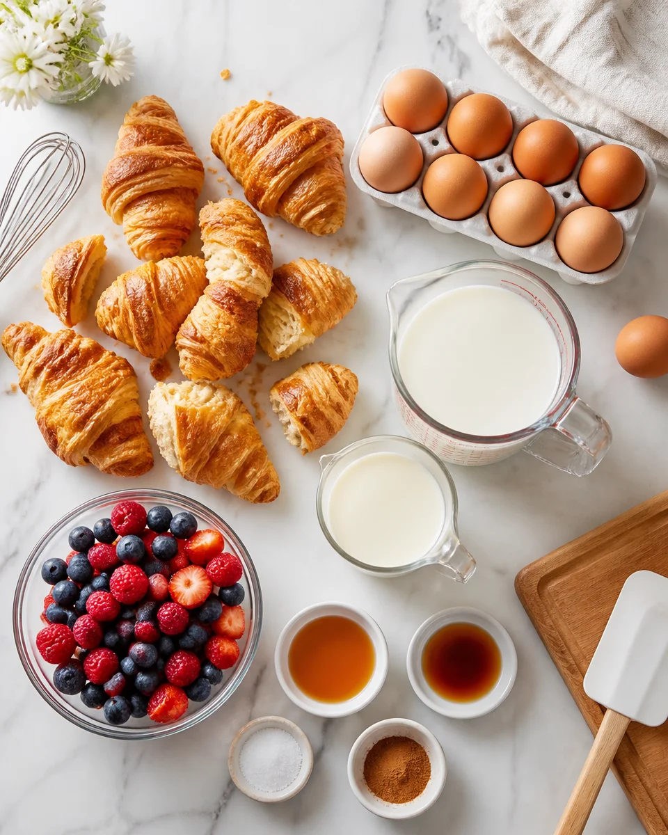 Overnight Croissant Breakfast Bake