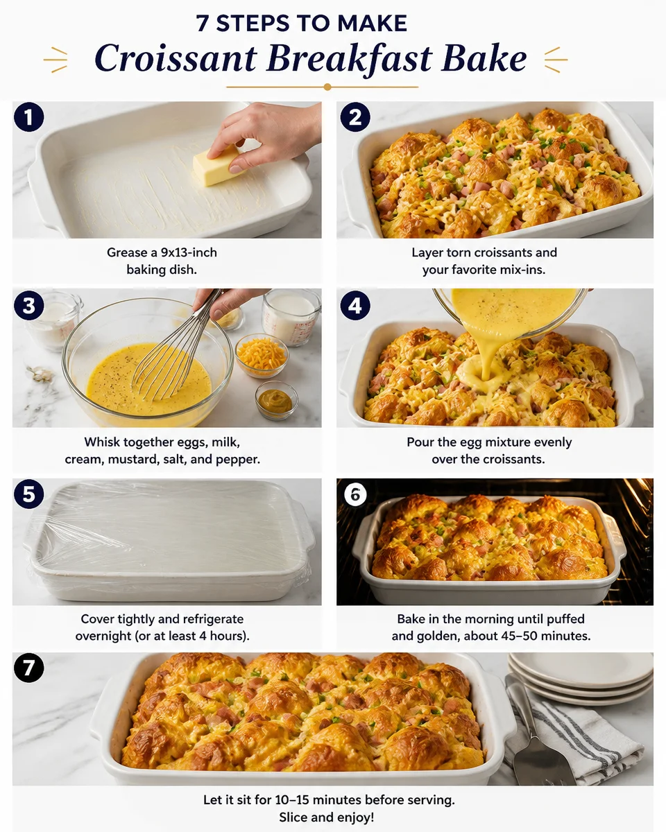Overnight Croissant Breakfast Bake