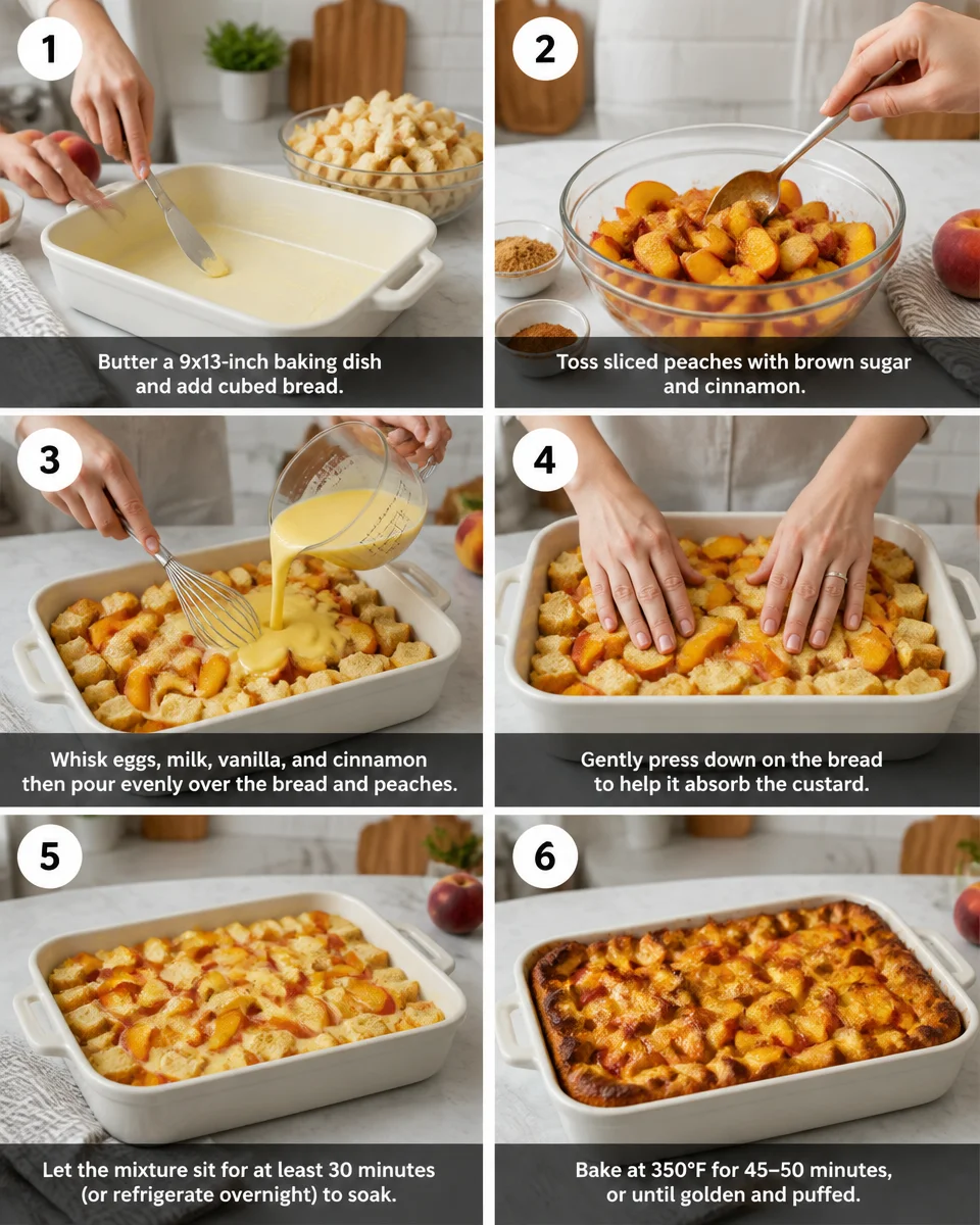 Peach French Toast Bake with Brown Sugar