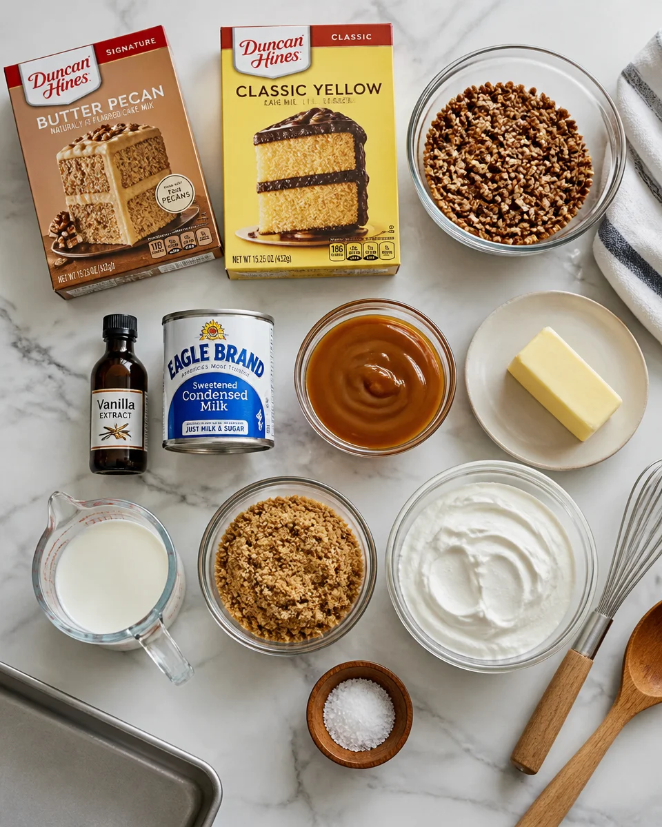 Pecan Praline Poke Cake