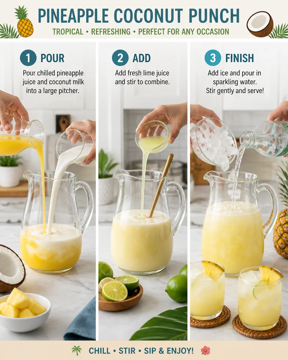 Pineapple Coconut Sparkling Punch