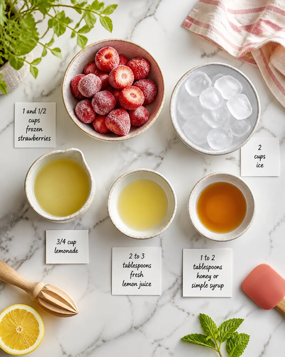 Pink Strawberry Lemonade Slush