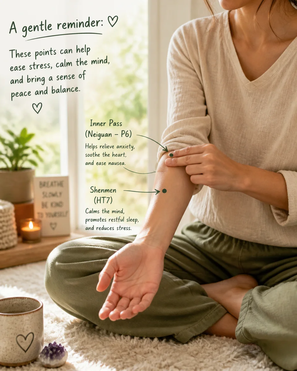 Pressing these points on the hand may help relax the body