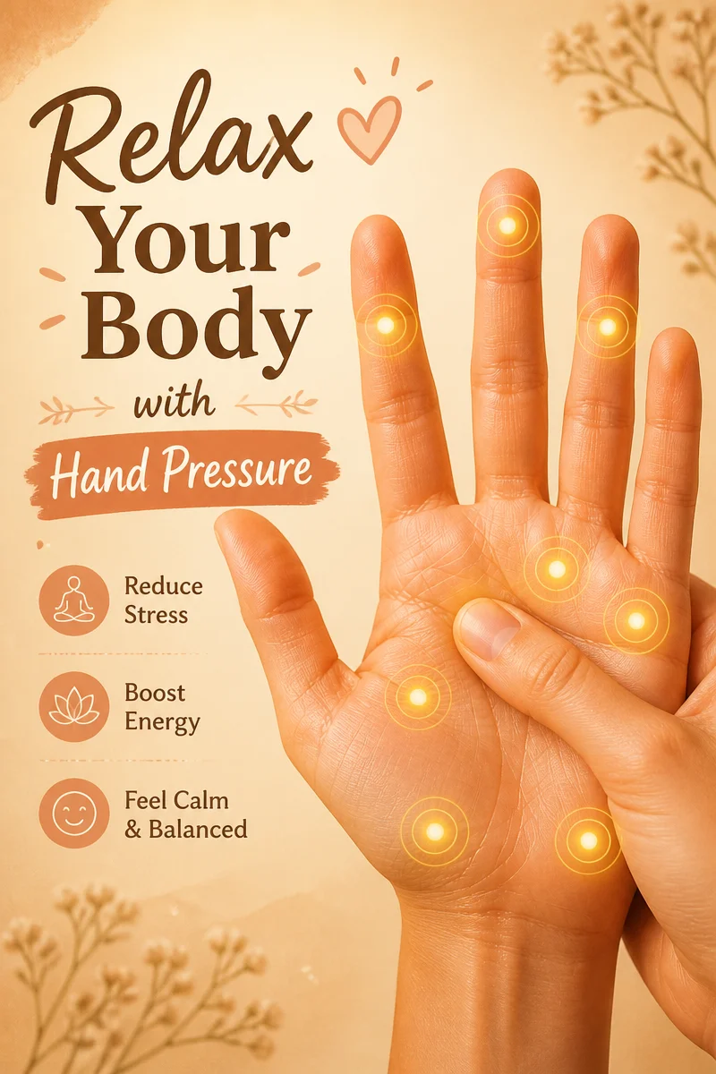 Pressing these points on the hand may help relax the body