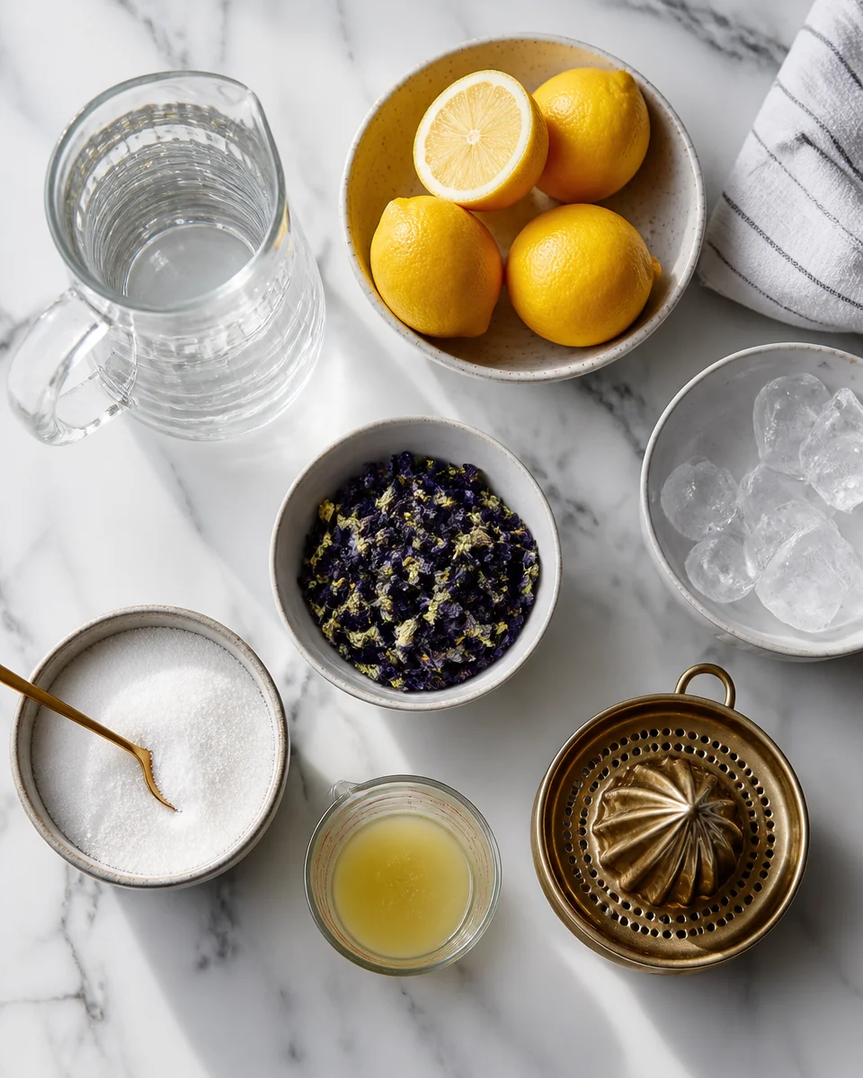 Purple Lemonade with Butterfly Pea Flower