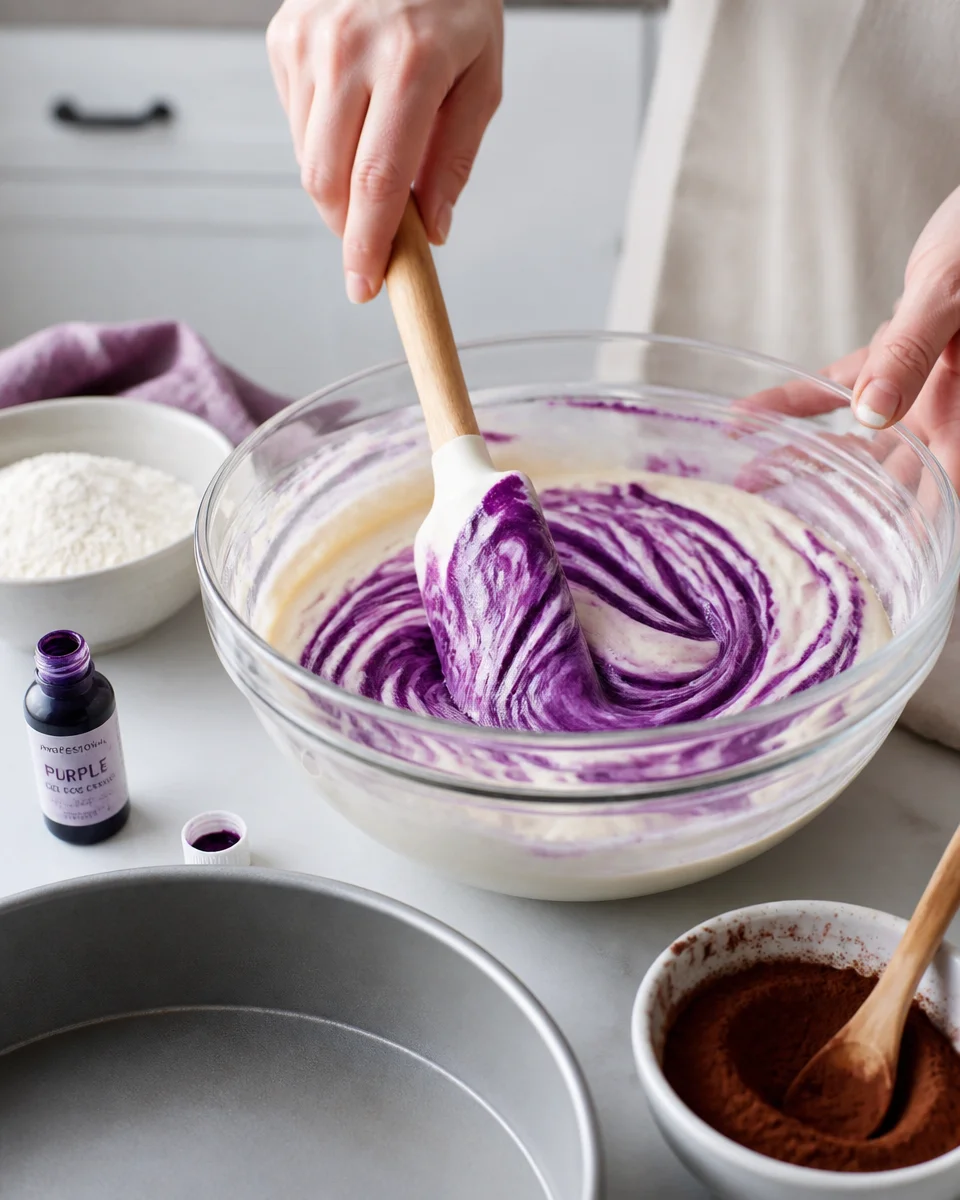Purple Velvet Cake with Cream Cheese Frosting