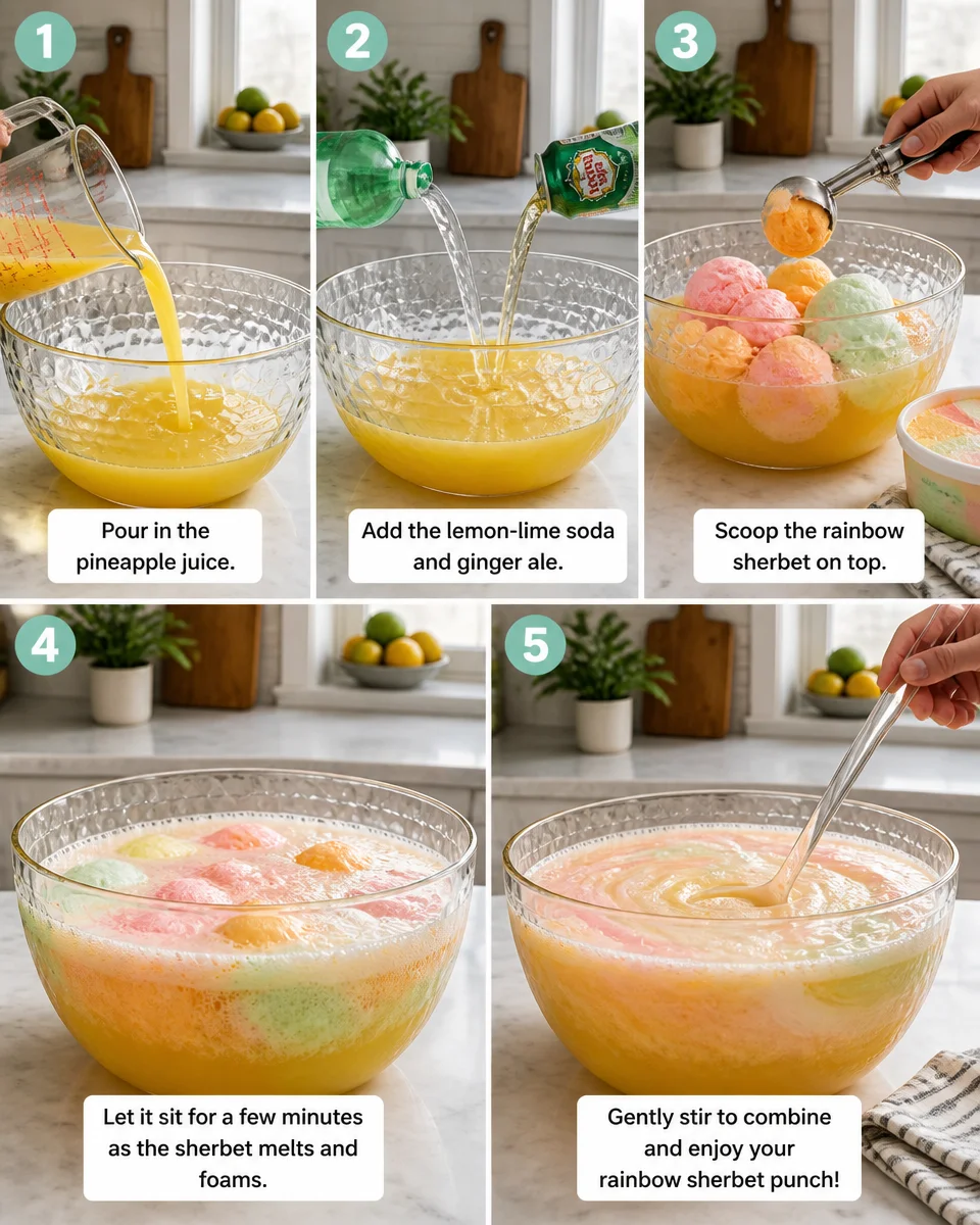 Rainbow Sherbet Punch Bowl