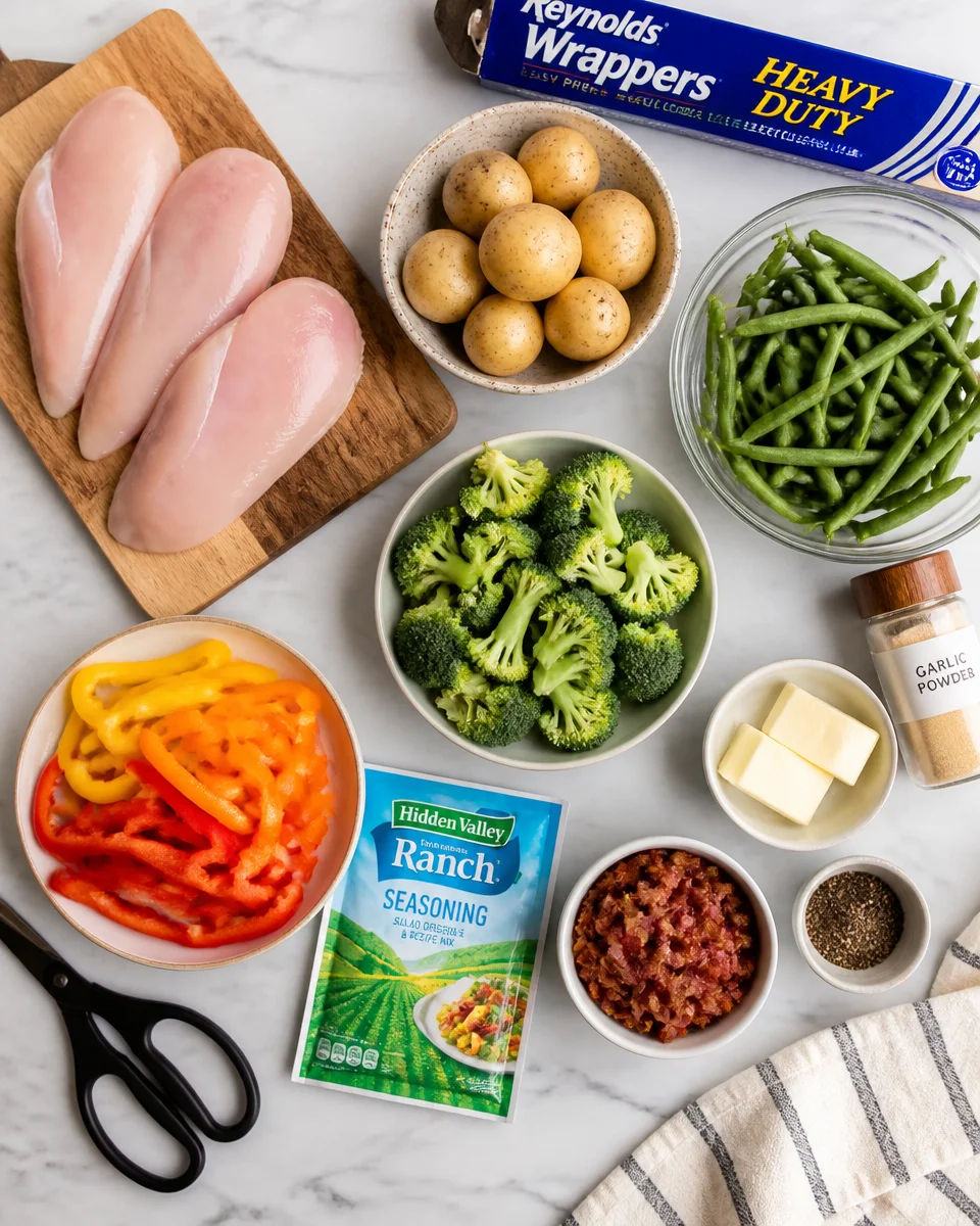 Ranch Chicken and Vegetable Foil Packets