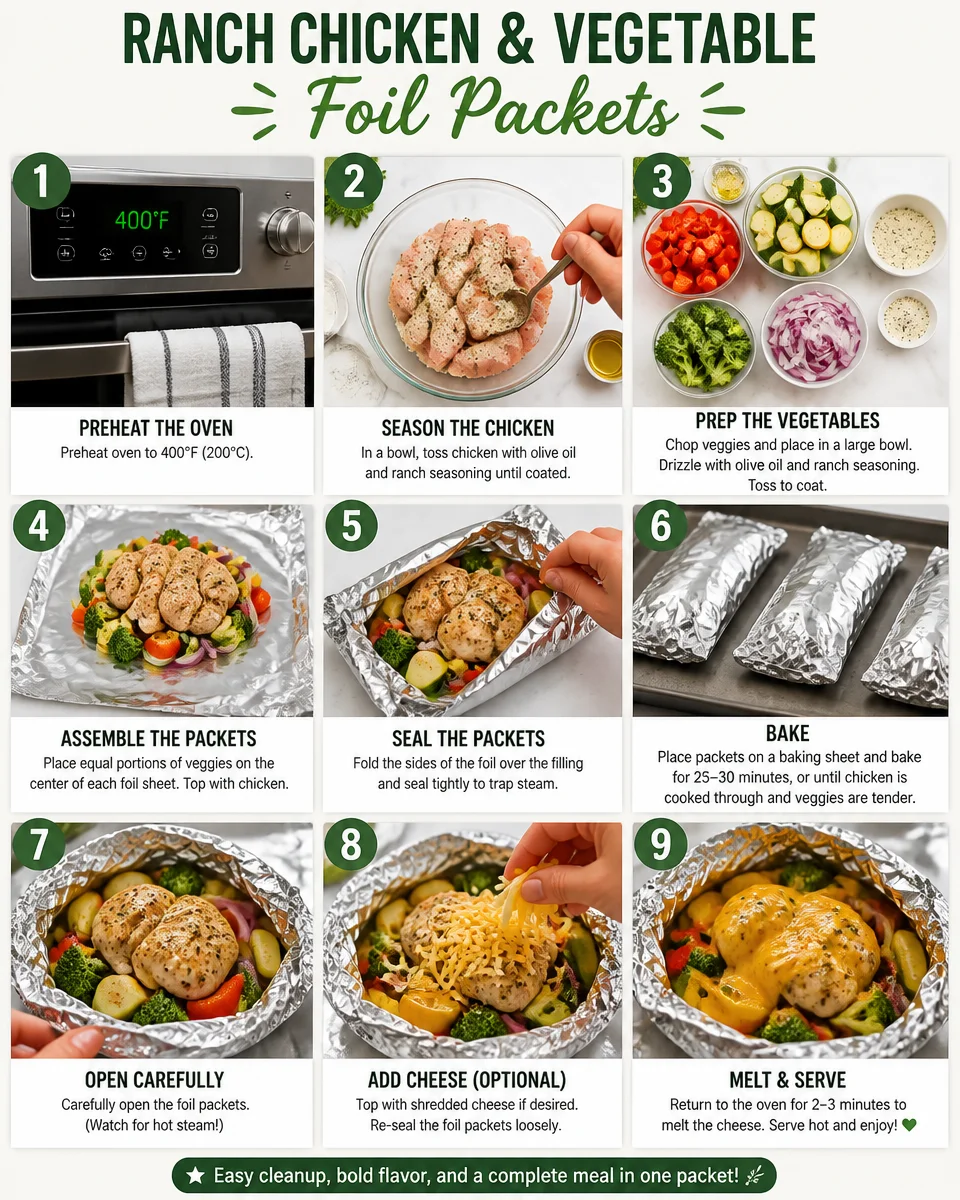 Ranch Chicken and Vegetable Foil Packets
