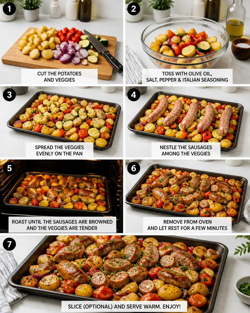 Sheet Pan Sausage Green Beans and Potatoes