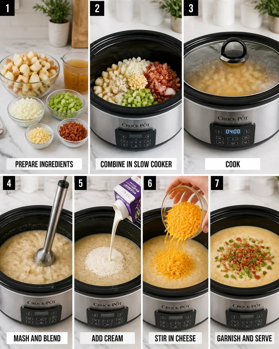 Slow Cooker Loaded Baked Potato Soup