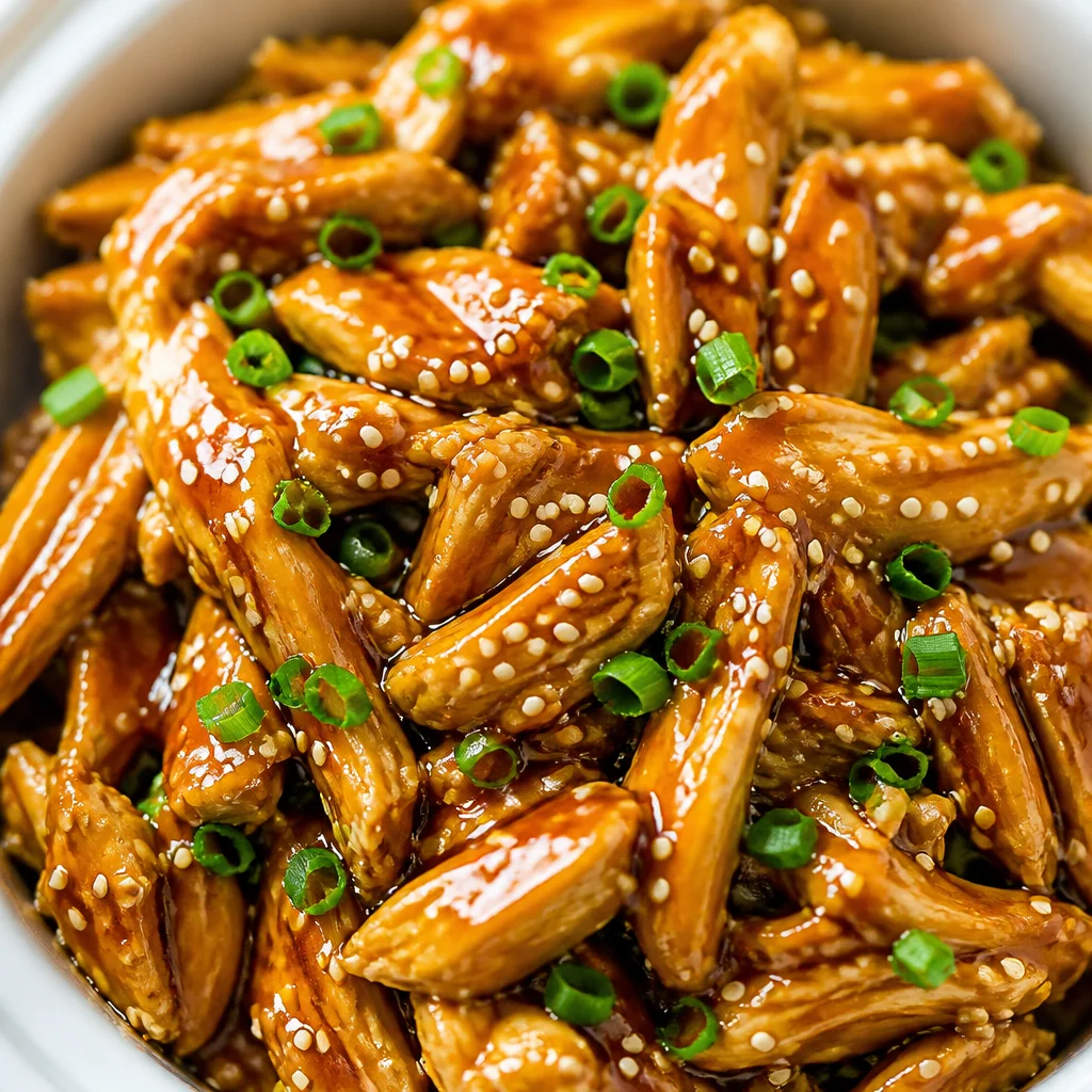 Slow Cooker Teriyaki Chicken served with rice and broccoli in a bowl.