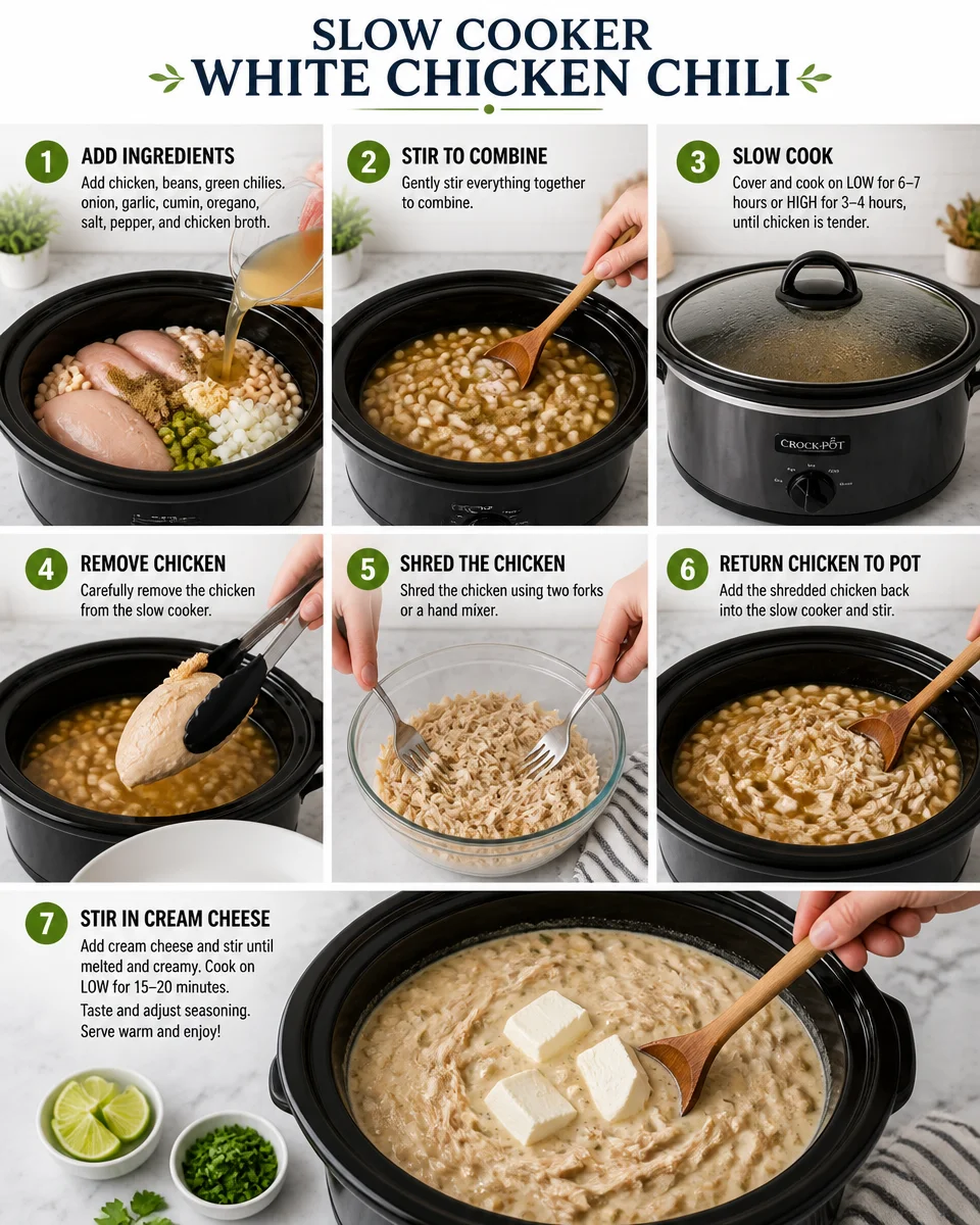 Slow Cooker White Chicken Chili