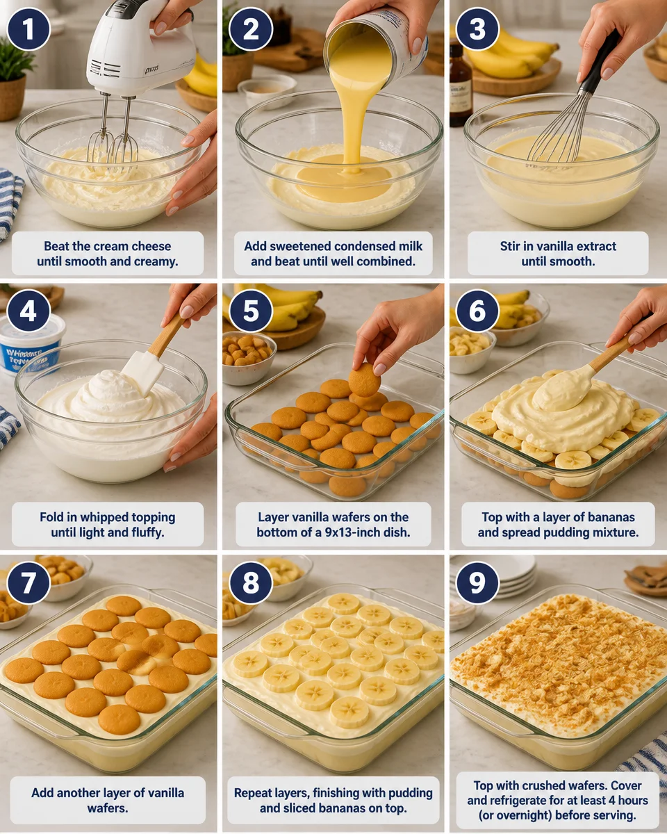 Southern Banana Pudding with Cream Cheese