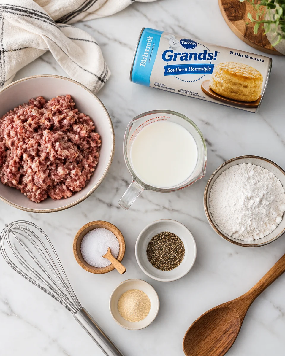 Southern Biscuits and Gravy Casserole