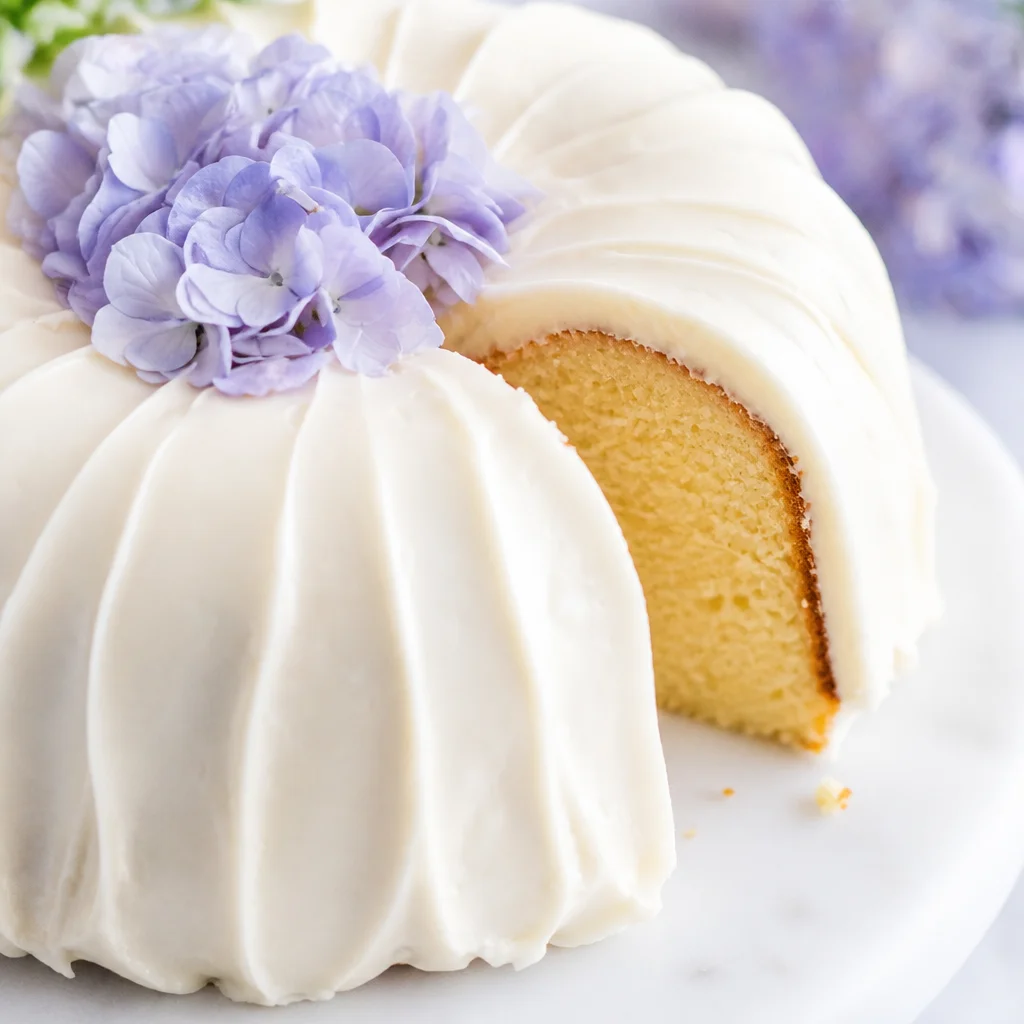 Southern Butter Cake with Cream Cheese Glaze, a moist and delicious dessert