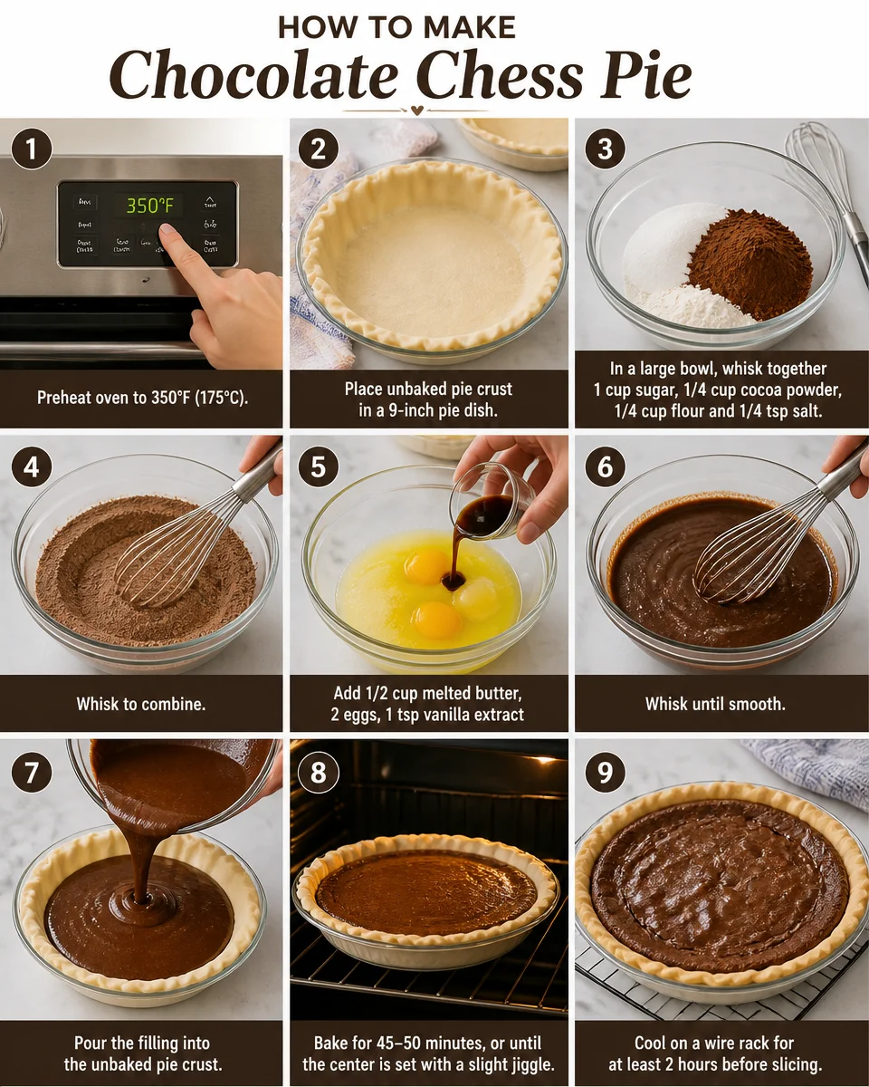 Southern Chocolate Chess Pie
