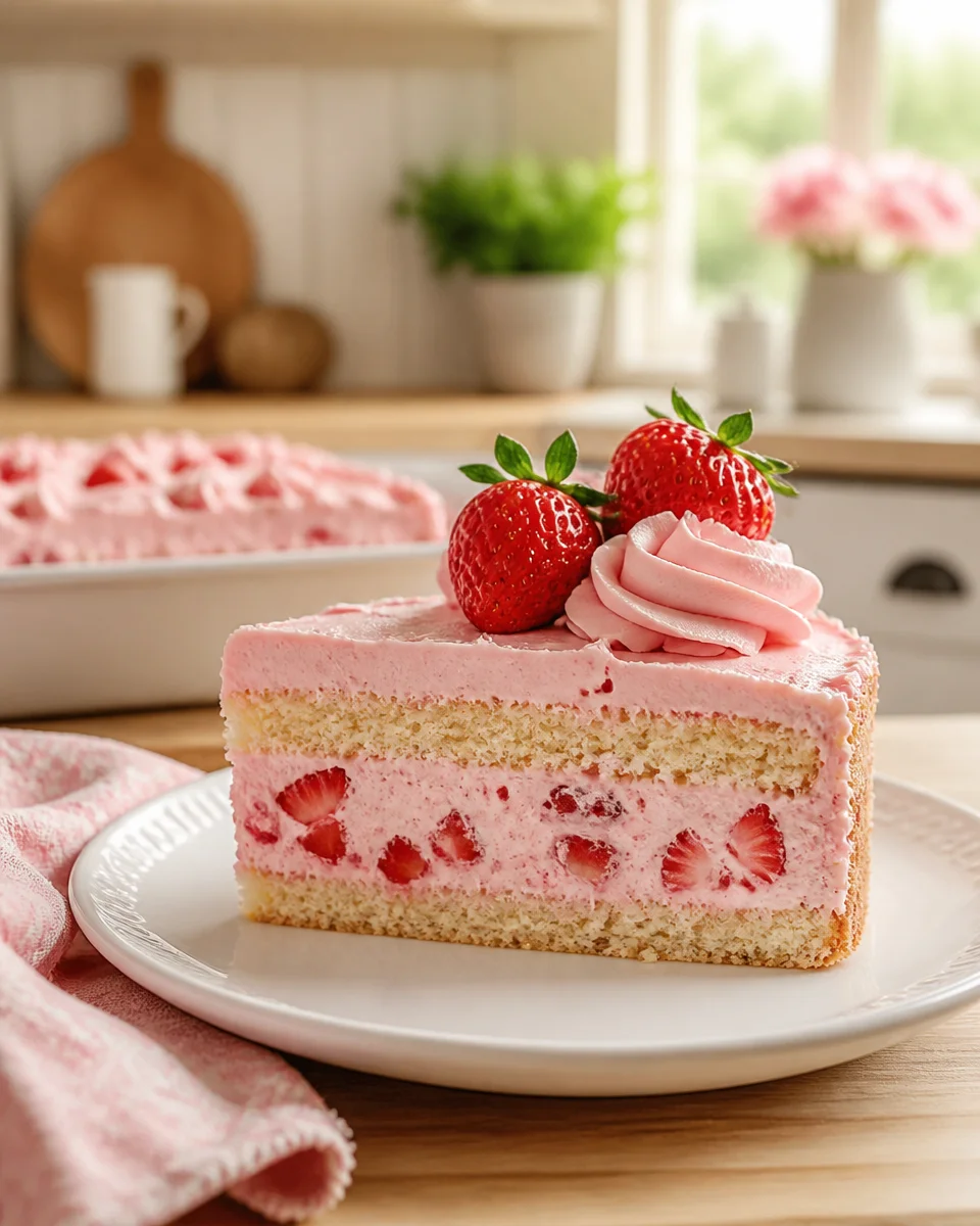 Southern Strawberry Cream Sheet Cake