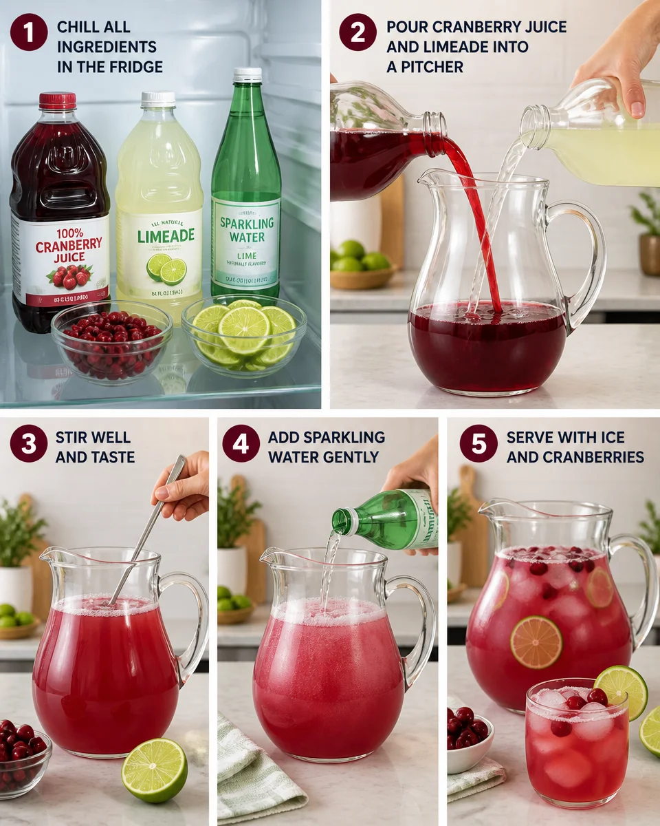 Sparkling Cranberry Limeade Punch