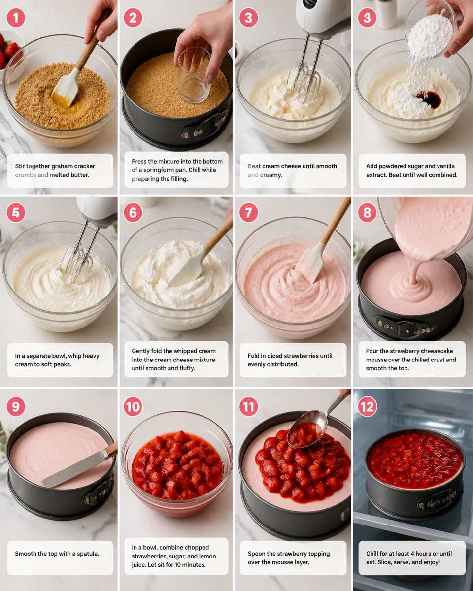 Strawberry Cheesecake Mousse Cups
