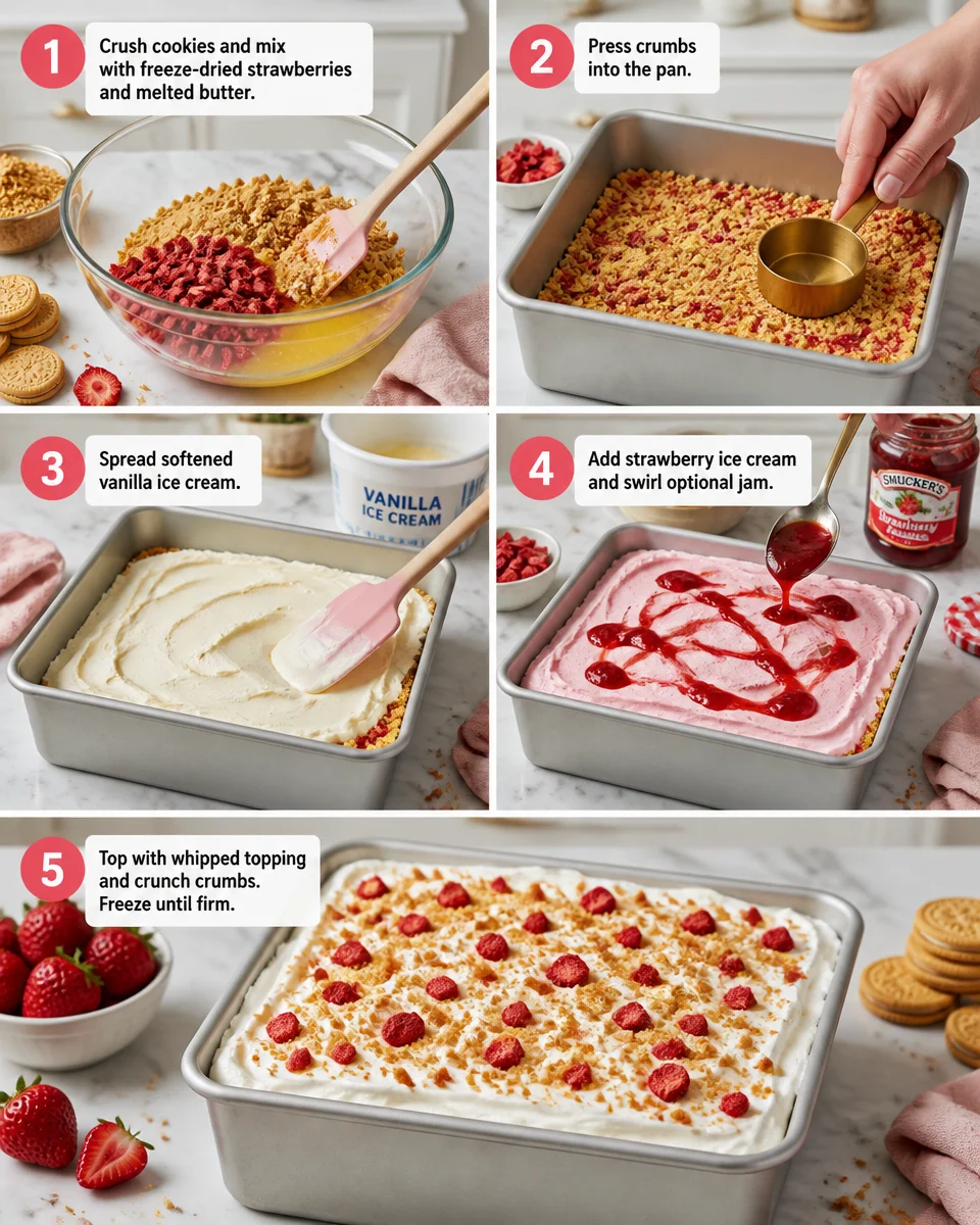 Strawberry Shortcake Ice Cream Cake
