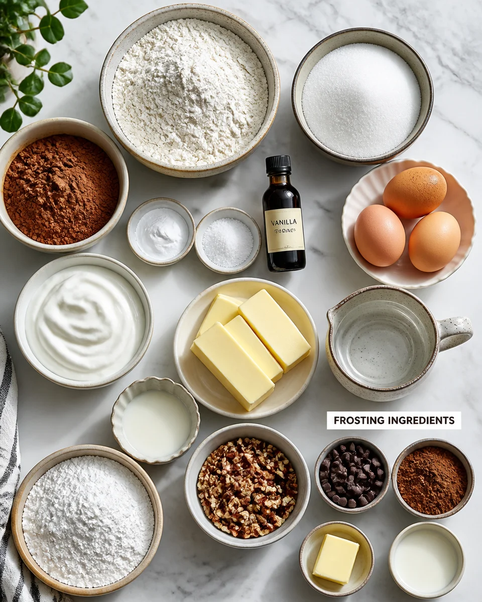 Texas Sheet Cake with Chocolate Pecan Frosting