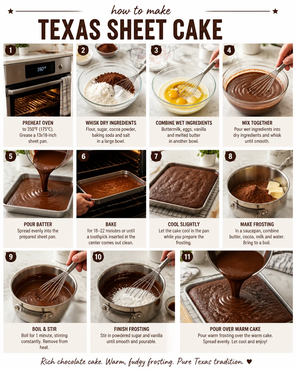 Texas Sheet Cake with Chocolate Pecan Frosting