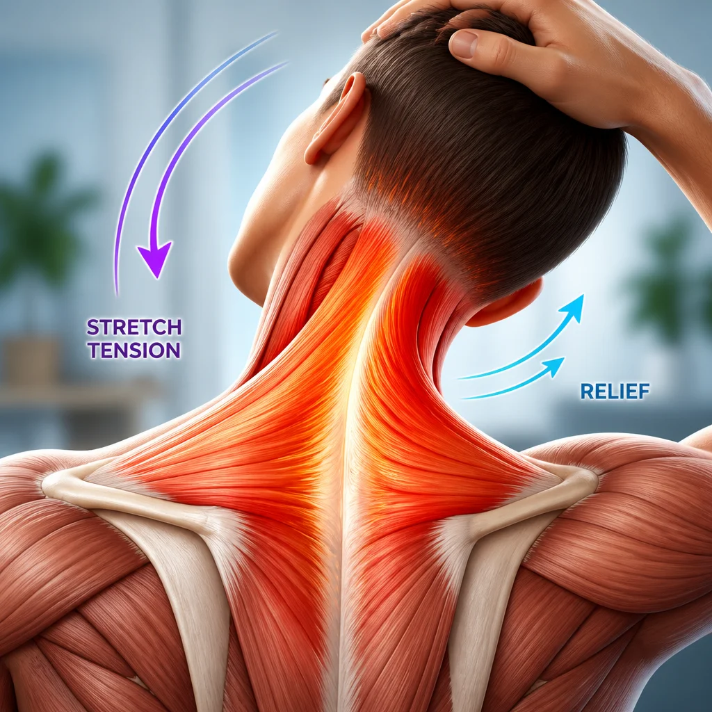 Simple stretching exercise for relieving neck and shoulder pain and stiffness.
