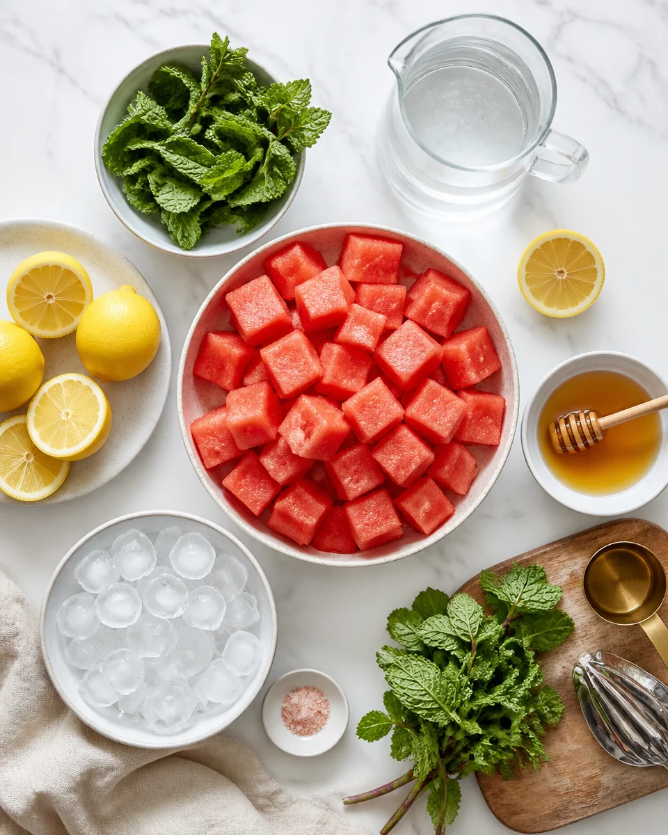 Watermelon Mint Lemonade Punch