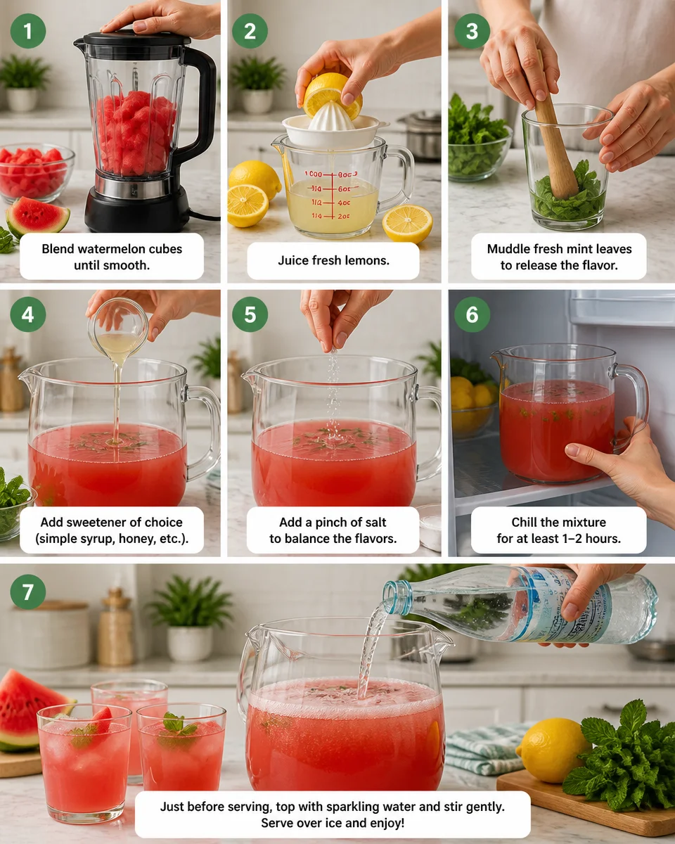 Watermelon Mint Lemonade Punch
