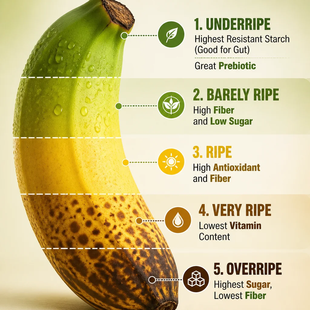 Bananas arranged with different recipes to showcase taste and texture variations.
