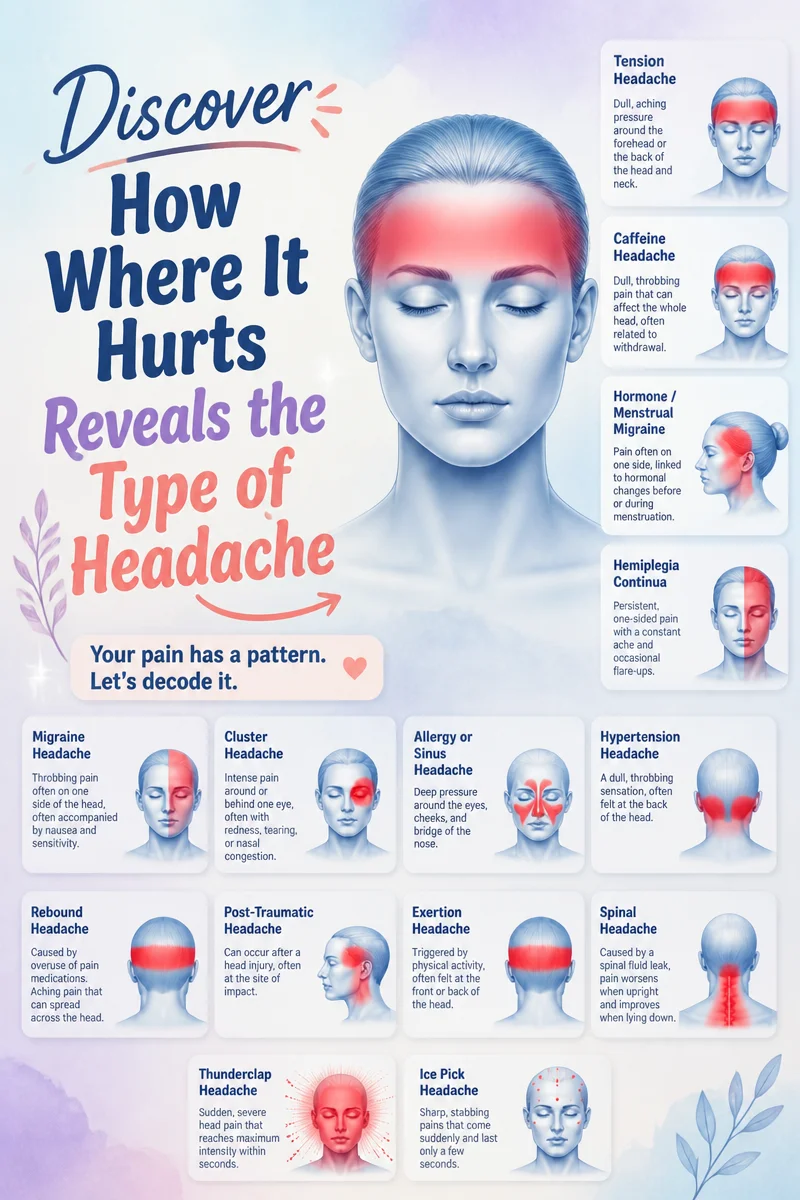 Where Your Headache Hits Can Reveal Which Type You Have