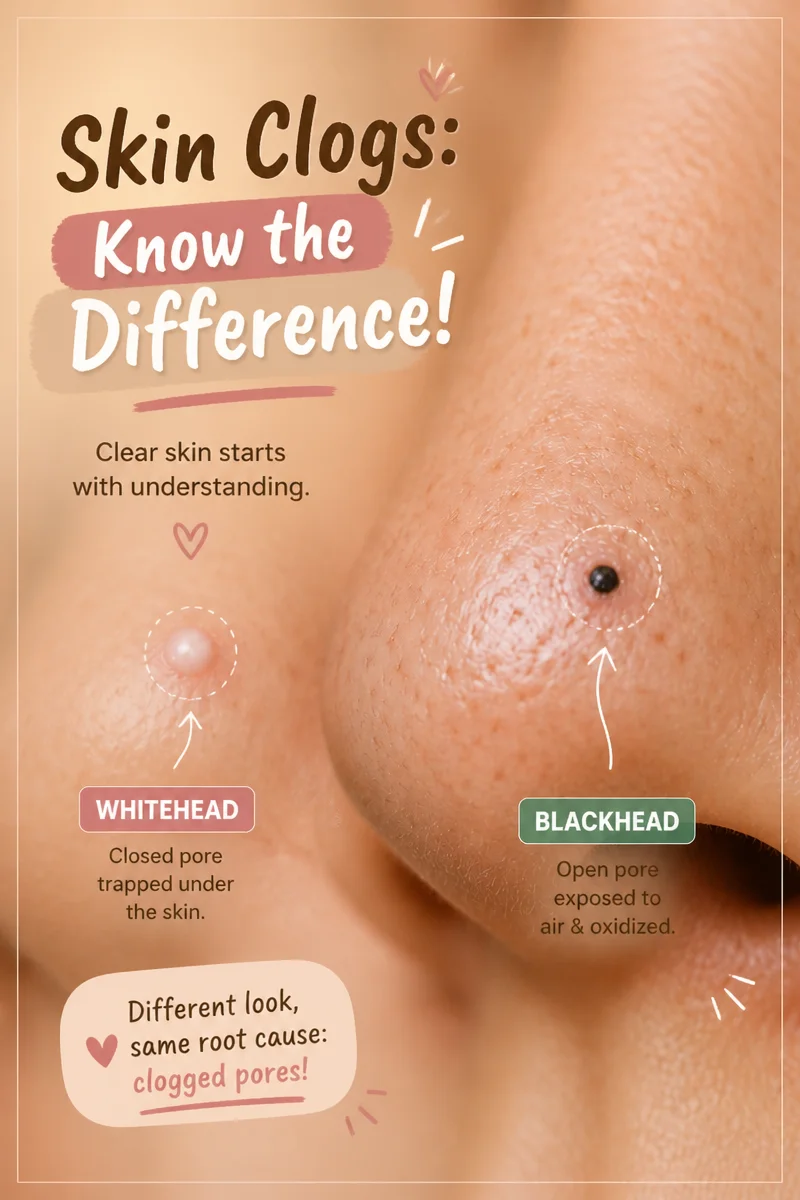 Whiteheads And Blackheads Are Not The Same Kind Of Clog