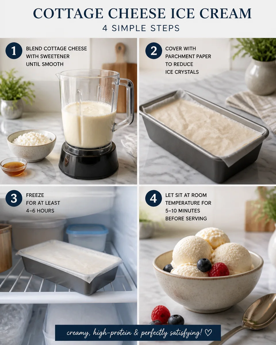 2-Ingredient Cottage Cheese Ice Cream (High Protein!)