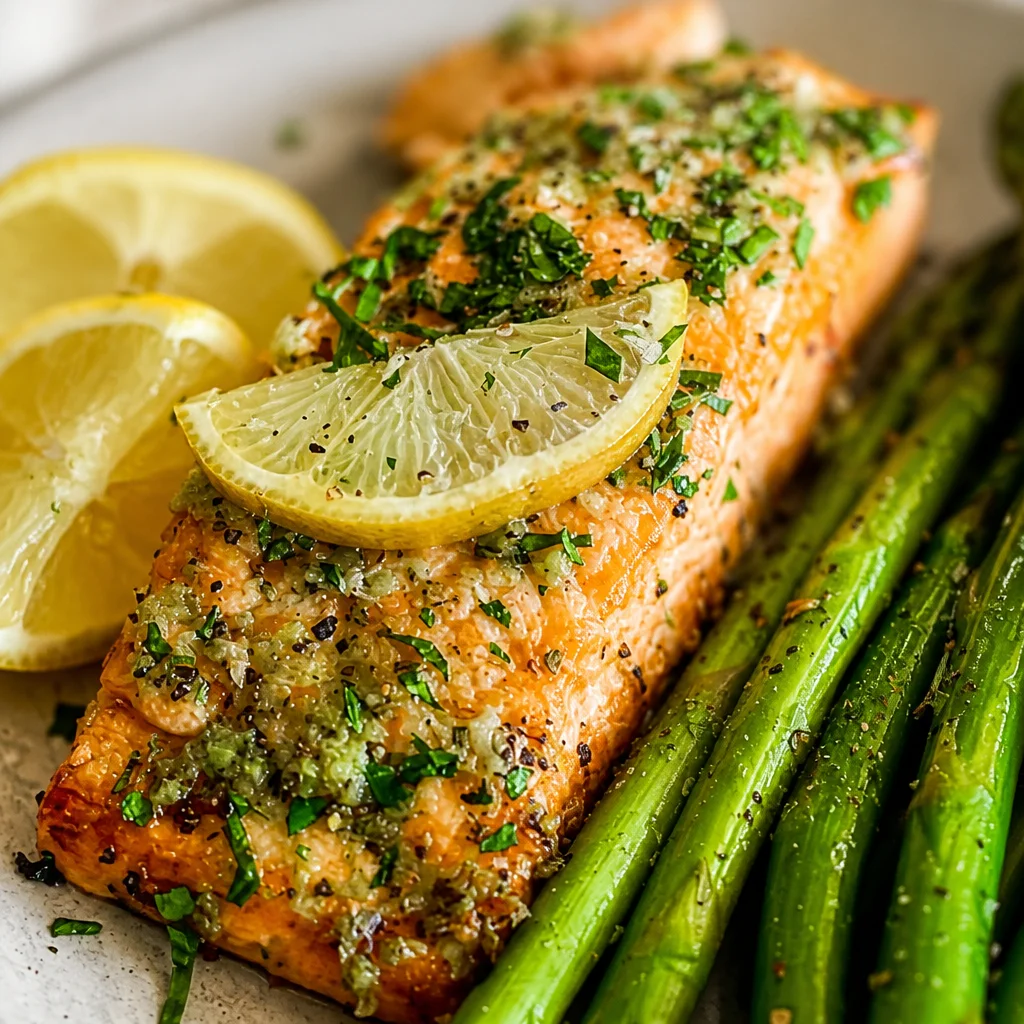Delicious Air Fryer Salmon with Garlic Butter ready in under 10 minutes.