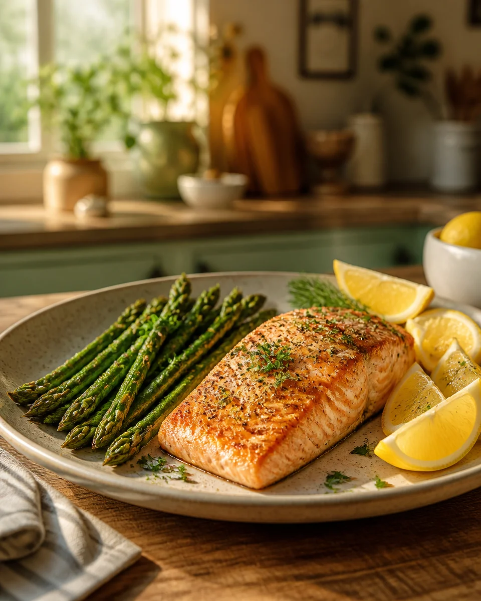 Air Fryer Salmon with Garlic Butter (10 Minutes!)