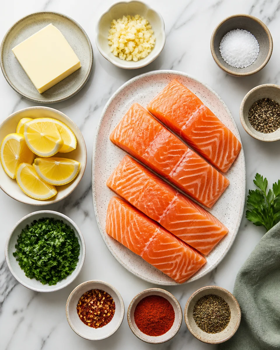 Air Fryer Salmon with Garlic Butter (10 Minutes!)